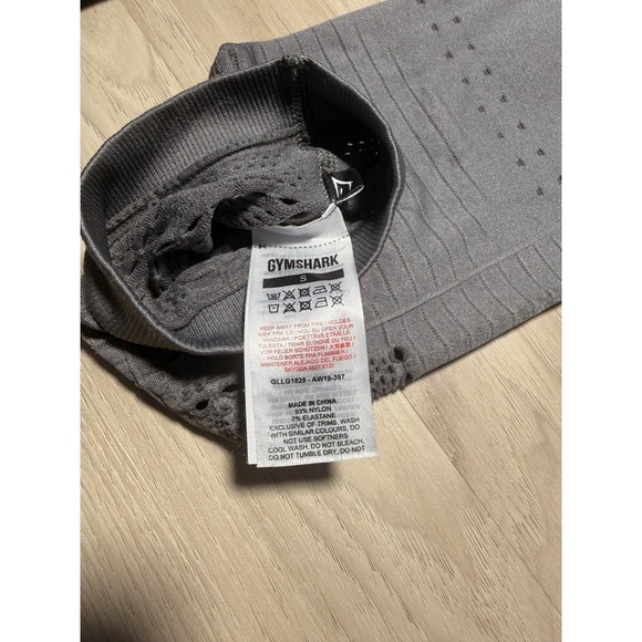 Gymshark Energy+ Seamless Leggings Womens S Grey Cropped High Waist Yoga Gym - Picture 6 of 8